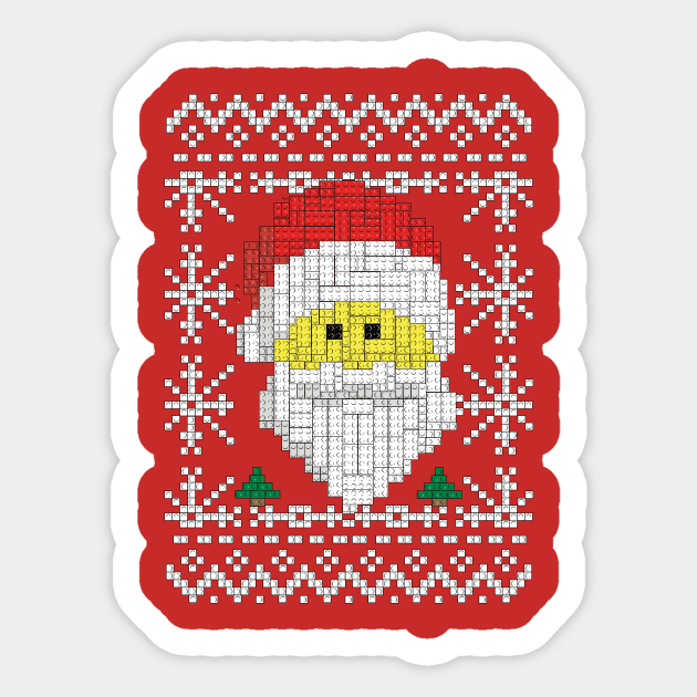 Santa ugly sweater Sticker by Piercek25